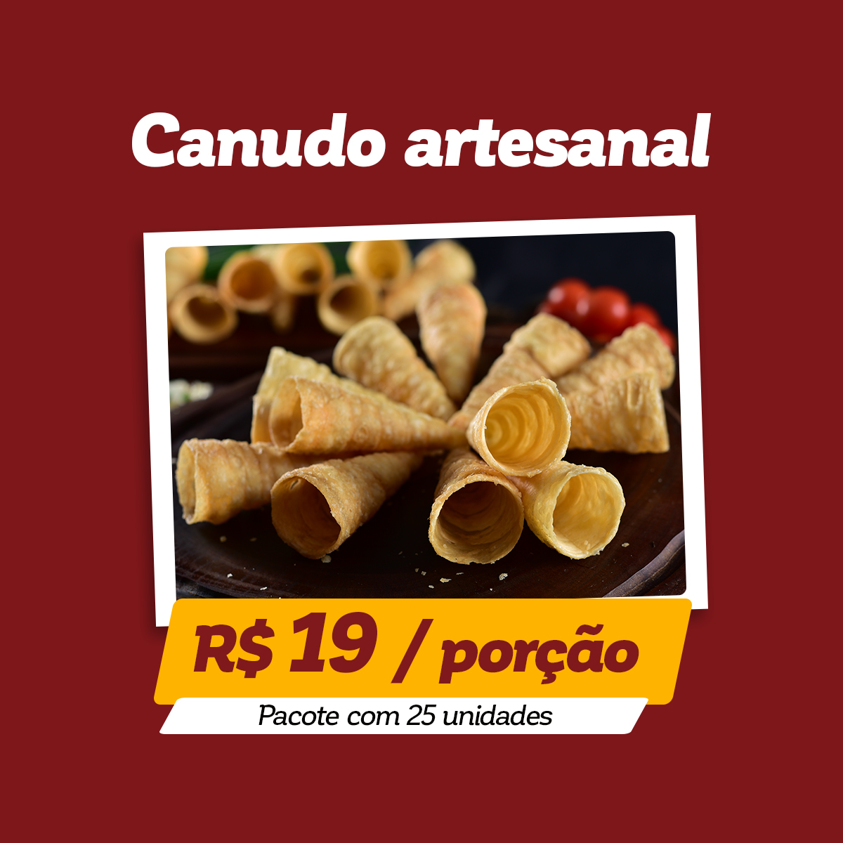 Canudinhos artesanais: R$ 19 / pacote 25 unidades | Pedir agora!